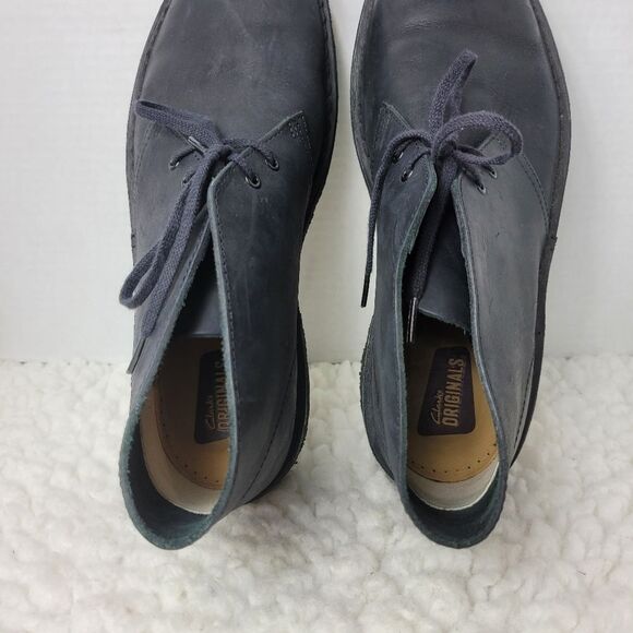 Clarks Original Chukka Desert  Boots Mens Size 8.5 Black Beeswax Leather - Picture 8 of 10